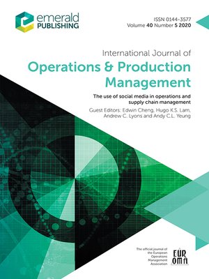cover image of International Journal of Operations & Production Management, Volume 40, Number 5
